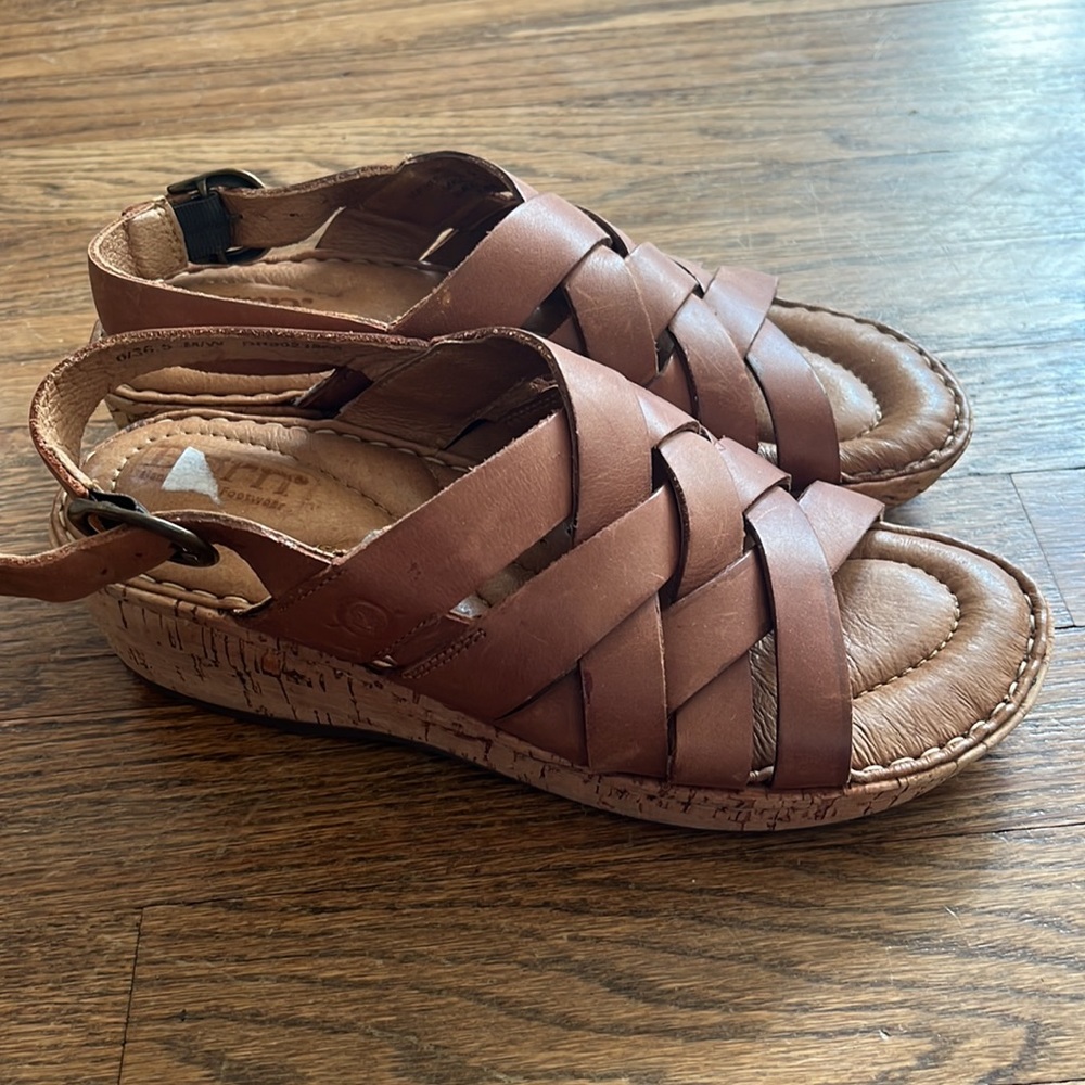 New Womens Born Laila Wedge Sandals Sz 6